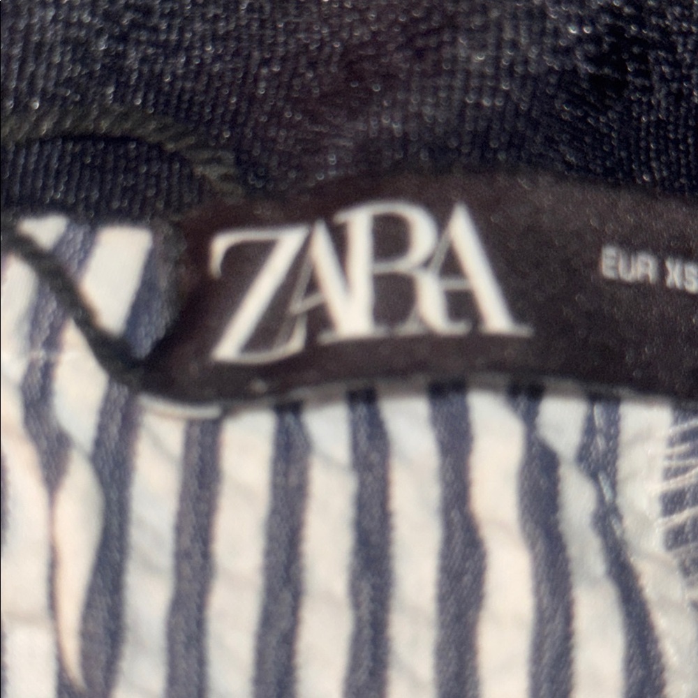 Women’s ZARA‎ blue stripped casual / dress pants - Picture 7 of 8